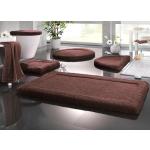 Schokoladenbraune bader Badgarnitur Sets aus Polyester maschinenwaschbar 2-teilig 