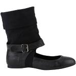 Schwarze Stiefelparadies Sock-Boots mit Schnalle für Damen Größe 39 