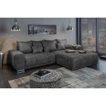 Graue Moderne Riess Ambiente Federkern Sofas aus Leder Breite 250-300cm, Höhe 50-100cm, Tiefe 100-150cm 
