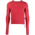 Reduzierte Rote Langärmelige Kaschmir-Pullover für Damen Einheitsgröße für den für den Herbst 