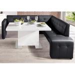 exxpo - sofa fashion Eckbank Barista, Frei im Raum stellbar schwarz Sitzbänke Nachhaltige Möbel