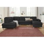 exxpo - sofa fashion Wohnlandschaft, schwarz, mit Bettfunktion, schwarz