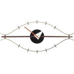 Silberne Vitra Eye Clock Wanduhren aus Nussbaum 