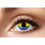 Eyecatcher 84080441838 - Farbige Kontaklinsen LGBTQ, 1 Paar, für 12 Monate, Regenbogen, CSD, Pride, Karneval