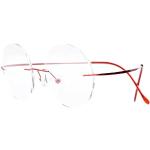 Eyekepper Titan Randlose Brillen Runde 48mm Kreis Optische Brillen Rot