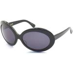 Schwarze Ovale Kunststoffsonnenbrillen für Damen 