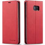 Rote Retro Samsung Galaxy S7 Edge Cases Art: Flip Cases mit Bildern aus Glattleder stoßfest 