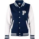 EZYshirt® Personalisierte Kinder College Jacke mit Initiale College Jacke Kinder | Jungen & Mädchen Baseball Jacke