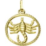 Goldene Skorpion-Anhänger mit Sternzeichen-Motiv aus Gelbgold 