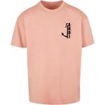 Rosa Unifarbene Oversize F4nt4stic Rundhals-Ausschnitt T-Shirts für Herren Größe 5 XL 