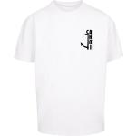 Weiße Unifarbene Oversize F4nt4stic Rundhals-Ausschnitt T-Shirts für Herren Größe 5 XL 