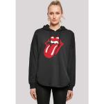 Schwarze Casual F4nt4stic Rolling Stones Damenhoodies & Damenkapuzenpullover aus Baumwolle mit Kapuze Größe XS 