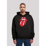 Schwarze Casual F4nt4stic Rolling Stones Herrensweatshirts aus Baumwolle mit Kapuze Größe 5 XL 