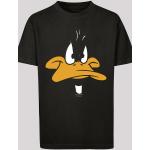 F4NT4STIC Kurzarmshirt Kinder Looney Tunes Daffy Duck Big Face -BLK with Kids Basic Tee (1-tlg)