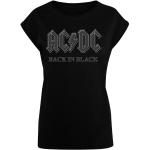 Schwarze F4nt4stic AC/DC Damenfanshirts mit Australien-Motiv Große Größen 