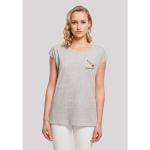 Reduzierte Graue Casual F4nt4stic Rundhals-Ausschnitt T-Shirts aus Baumwolle für Damen Größe L zu Silvester 
