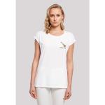 Reduzierte Weiße Casual F4nt4stic Rundhals-Ausschnitt T-Shirts aus Baumwolle für Damen Größe L zu Silvester 