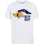 F4NT4STIC T-Shirt 'Looney Tunes Roadrunner Beep Beep' weiß