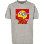 Graue F4nt4stic Tom und Jerry Kinder T-Shirts aus Baumwolle maschinenwaschbar für Jungen Größe 134 