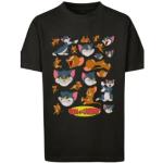 Schwarze F4nt4stic Tom und Jerry Kinder T-Shirts aus Baumwolle maschinenwaschbar für Jungen Größe 122 