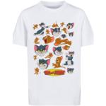 Weiße F4nt4stic Tom und Jerry Kinder T-Shirts aus Baumwolle maschinenwaschbar für Jungen Größe 110 