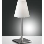 Silberne Touch Lampen Matte aus Nickel höhenverstellbar E14 