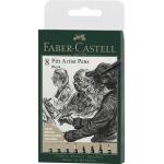 Faber-Castell Tuschestift PITT Artist Pen 8er Set schwarz 199