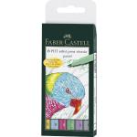 Faber-Castell Tuschestift PITT artist pen B Set 6er Etui Pastell