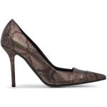 Reduzierte Braune Animal-Print Elegante FABI Spitze High Heels & Stiletto-Pumps aus Leder für Damen Größe 38,5 