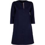 Blaue Elegante Fabiana Filippi Strickkleider aus Wolle für Damen Größe S 
