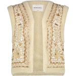 Sandfarbene Ethno Fabienne Chapot Damenmäntel aus Polyester Größe XS für den für den Herbst 