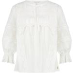 Reduzierte Weiße Bestickte Kurzärmelige Fabienne Chapot Festliche Blusen mit Rüschen für Damen Größe S 