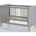 Beige Moderne Babyzimmermöbel aus Massivholz höhenverstellbar 60x120 