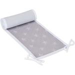 FabiMax Nestchen/Bettumrandung aus atmungsaktivem Netzstoff, 190 cm (50/90/50) - für Beistellbett Basic, weiße Sterne auf grau