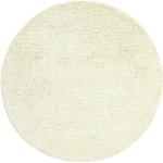 Weiße Bio Nachhaltige Runde Runde Hochflorteppiche 200 cm aus Wolle 