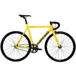 FabricBike Light PRO - Fixed Gear Fahrrad, Single Speed Fixie Starre Nabe, Aluminium Rahmen und Gabel, Räder 28", 6 Farben, 3 Größen, 8.45 kg (Größe M) (M-54cm, Light Pro Matte Yellow)