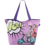 Violette Strandtaschen & Badetaschen mit Reißverschluss 