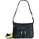 Schwarze Fabrizio Damenschultertaschen & Damenshoulderbags mit Reißverschluss mit Handyfach klein 