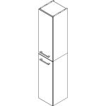 Moderne Fackelmann Badschränke Schmal aus Holz Breite 0-50cm, Höhe 150-200cm, Tiefe 0-50cm 