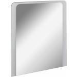 Weiße Moderne Fackelmann Quadratische Wandspiegel mit Beleuchtung LED beleuchtet 
