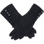 Reduzierte Schwarze Romantische Fingerlose Handschuhe & Halbfinger-Handschuhe aus Baumwolle für Damen Einheitsgröße für den für den Winter 