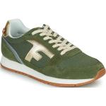 Khakifarbene FAGUO Low Sneaker aus Leder für Damen Größe 36 mit Absatzhöhe 3cm bis 5cm 
