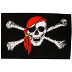 Fahne Flagge Pirat mit rotem Kopftuch 50 x 75 cm Bootsflagge Premiumqualität
