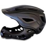 Crazy Safety Fullface Helm Kinder | Fullface Helm für Mountainbike, BMX Fahrrad und Skateboard | Fahrradhelm Kinder mit 2-in-1 Design | Integralhelm | Motocross Helm Gr. M 53–58 cm (Schwarz)