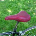 Fahrradsattelbezug - Dark Red Metallic Für Sättel Von Ca 26cm L X 18cm B 2cm