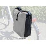 Fahrradtasche aus Tarpaulin (LKW-Plane), grau/schwarz