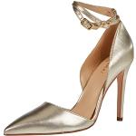 Goldene Elegante Faina Spitze High Heels & Stiletto-Pumps aus Veloursleder für Damen Größe 38 