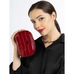 Rote Animal-Print Elegante Faina Kosmetiktaschen mit Reißverschluss aus Kunstleder für Damen 