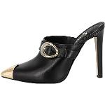 Schwarze Faina High Heels & Stiletto-Pumps mit Schnalle aus Leder für Damen Größe 41 