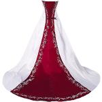 Rote Bestickte Brautkleider & Hochzeitskleider für Damen Größe XXL 